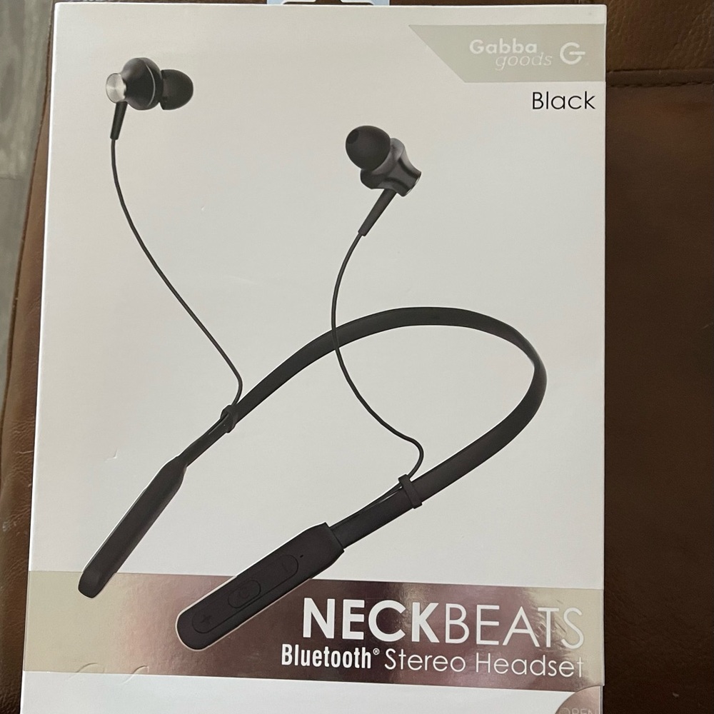 Gabba Good Black NECKBEATS Bluetooth Headset NEW